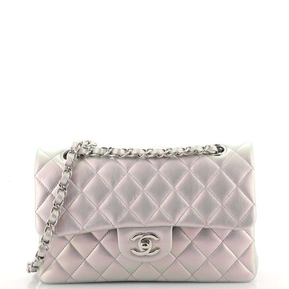 Chanel Handbags - Chanel Classic Double Flap Bag Quilted Iridescent Calfskin Small